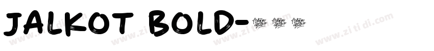 jalkot bold字体转换